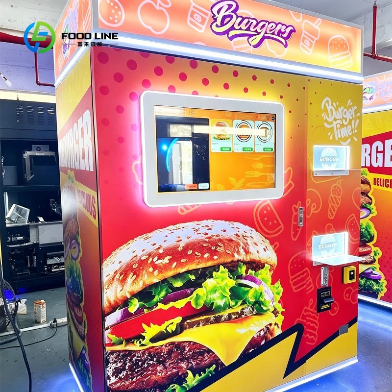 Popcorn Vending Machine - Özelleştirilmiş Otomatik Burger Yapma Otomatı 7/24