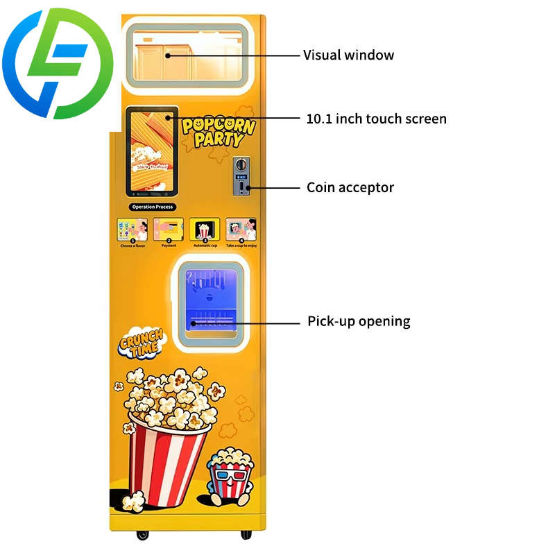Özelleştirilmiş Sıcak Hava Tam - Popcorn Vending Machine incelemesi ve fiyatı