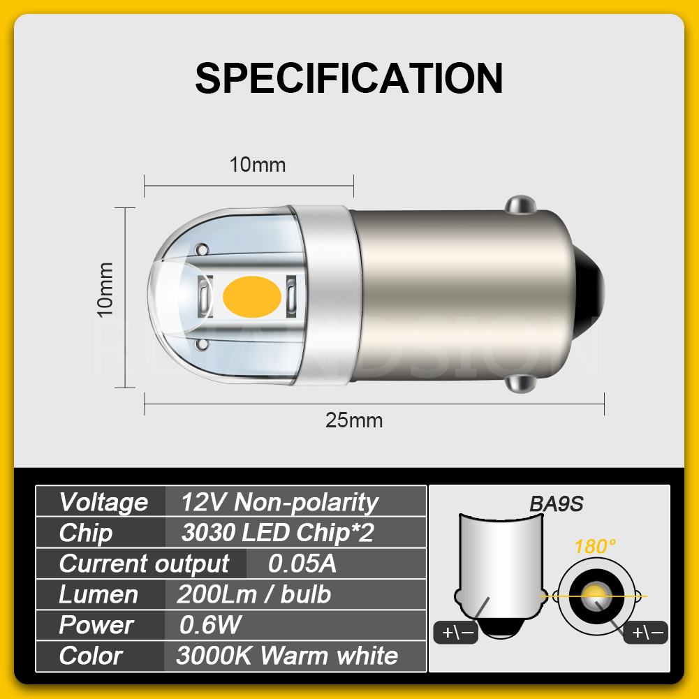 4 ADET 6.3V BA9S 2 SMD 3030 LE - Pinball Machine incelemesi ve fiyatı